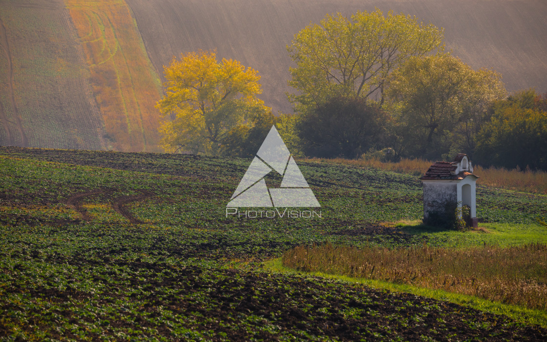 "Chapel in the fields" stock image