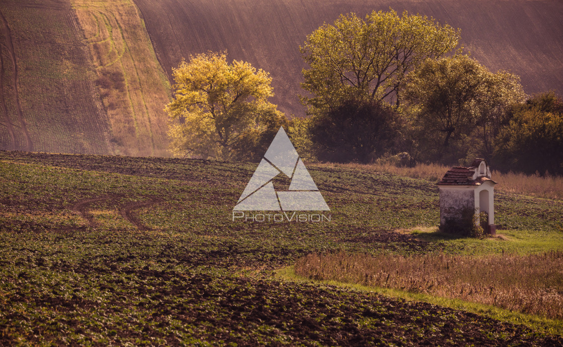 "Chapel in the fields" stock image