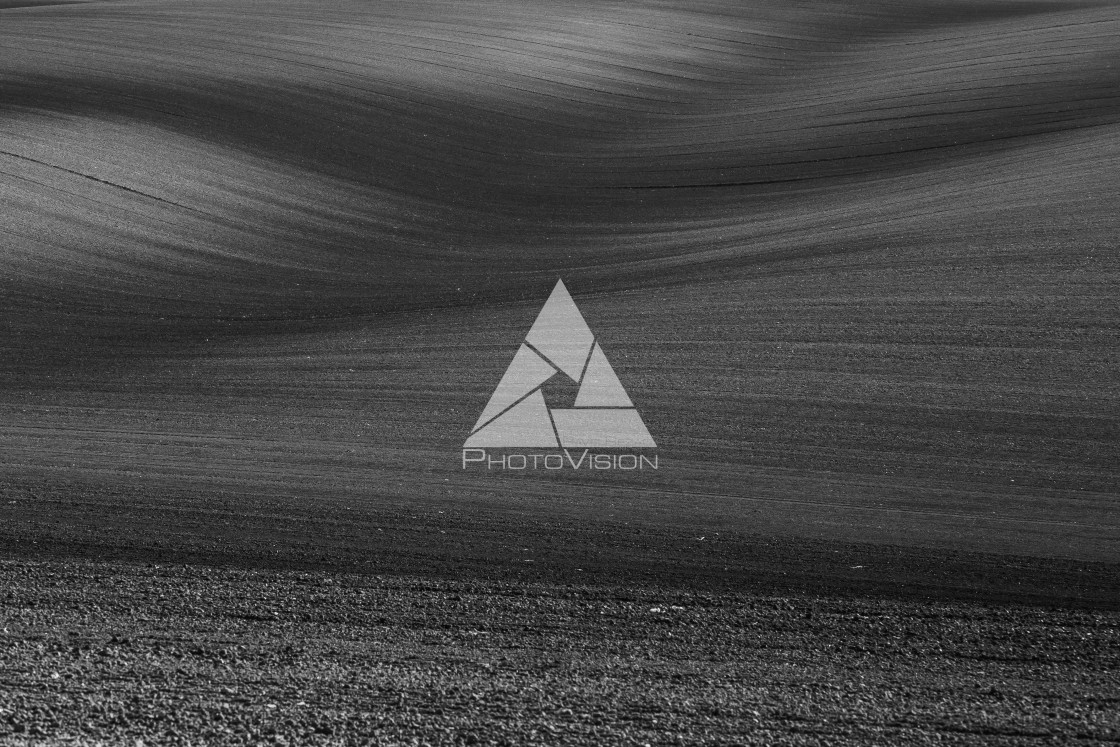 "Wavy autumn fields in Moravian Tuscany, Czech Republic" stock image