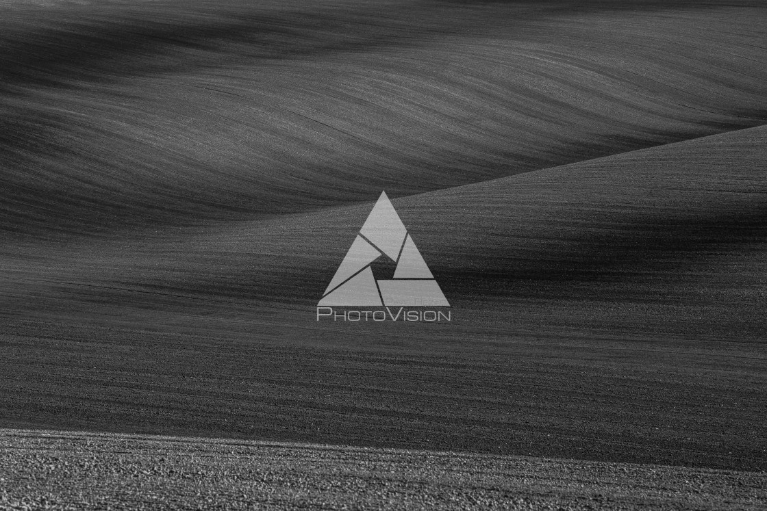 "Wavy autumn fields in Moravian Tuscany, Czech Republic" stock image