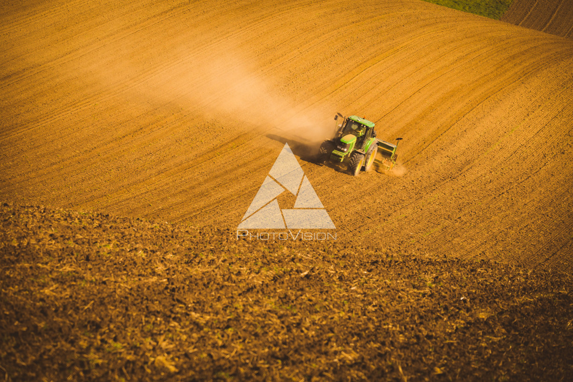 "Autumn work in the field" stock image