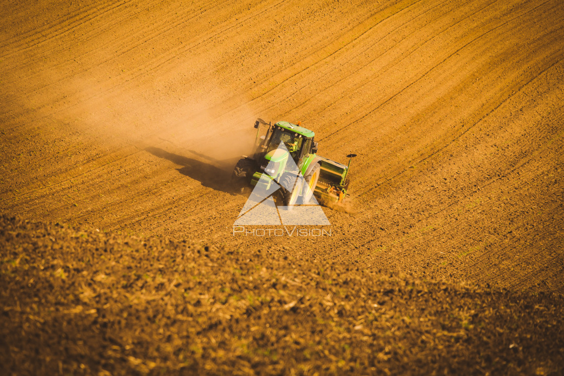 "Autumn work in the field" stock image