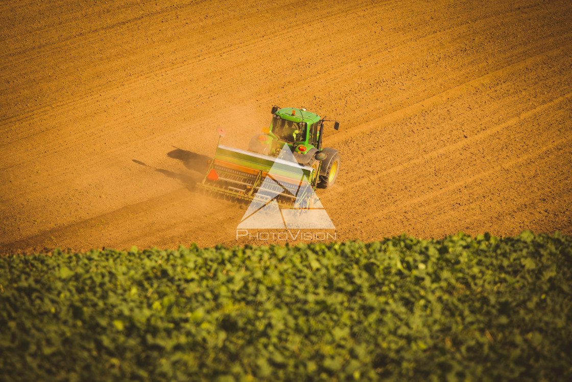 "Autumn work in the field" stock image