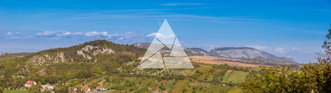 "Palava hills from Holly Hill, Mikulov" stock image