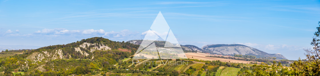 "Palava hills from Holly Hill, Mikulov" stock image