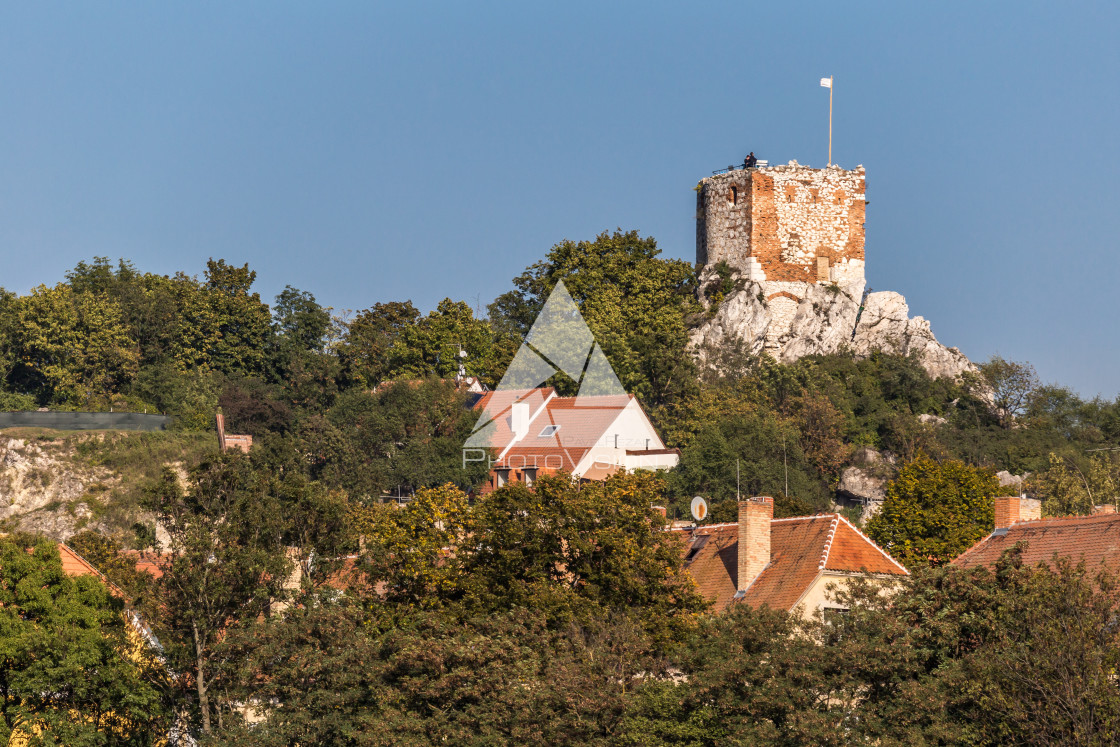 "South Moravian small town of Mikulov" stock image