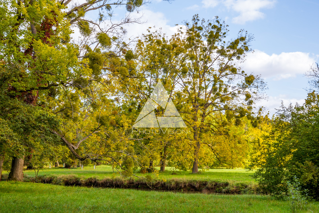 "Picturesque castle park, Lednice castle" stock image