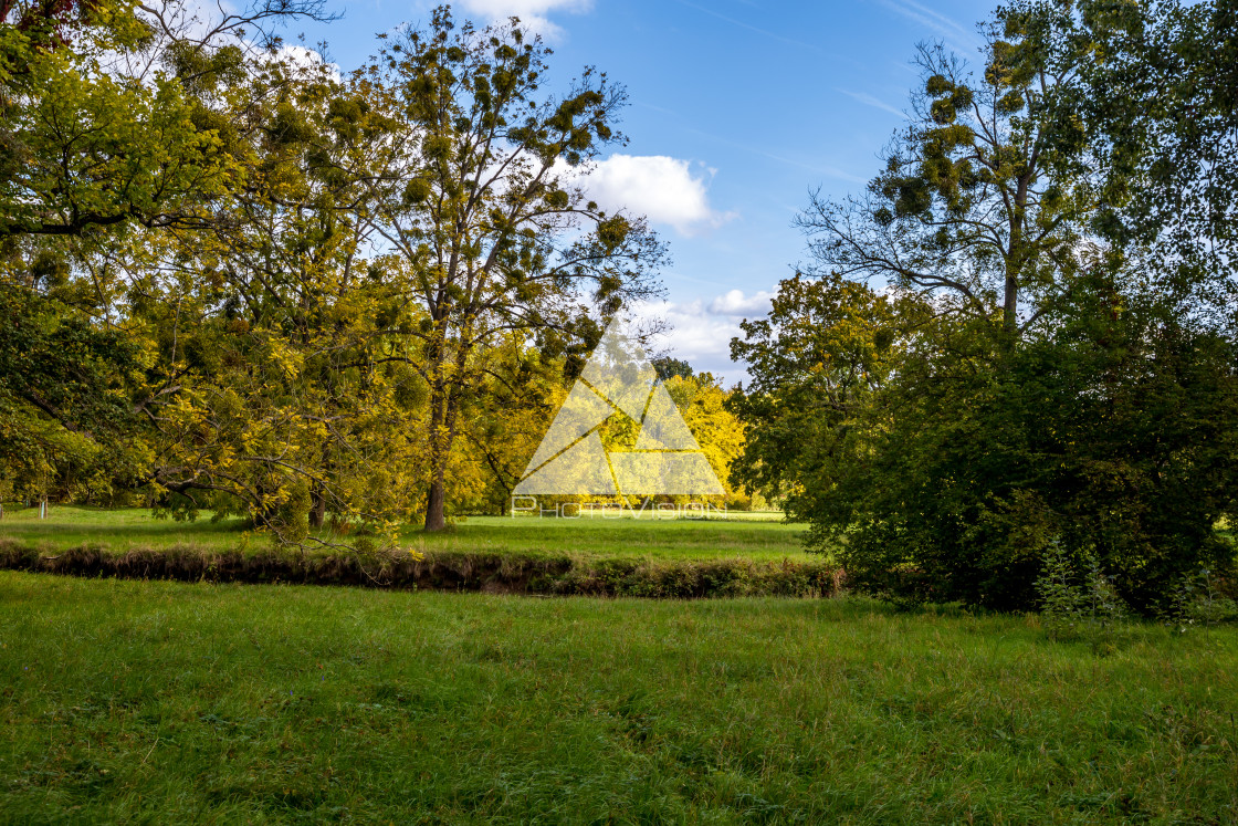 "Picturesque castle park, Lednice castle" stock image