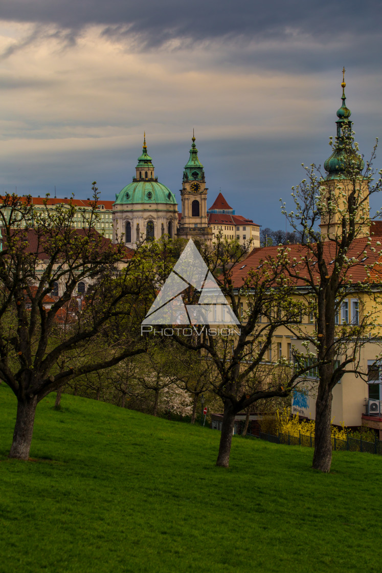 "St. Nicholas Cathedral in Prague" stock image