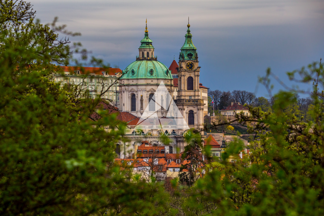 "St. Nicholas Cathedral in Prague" stock image