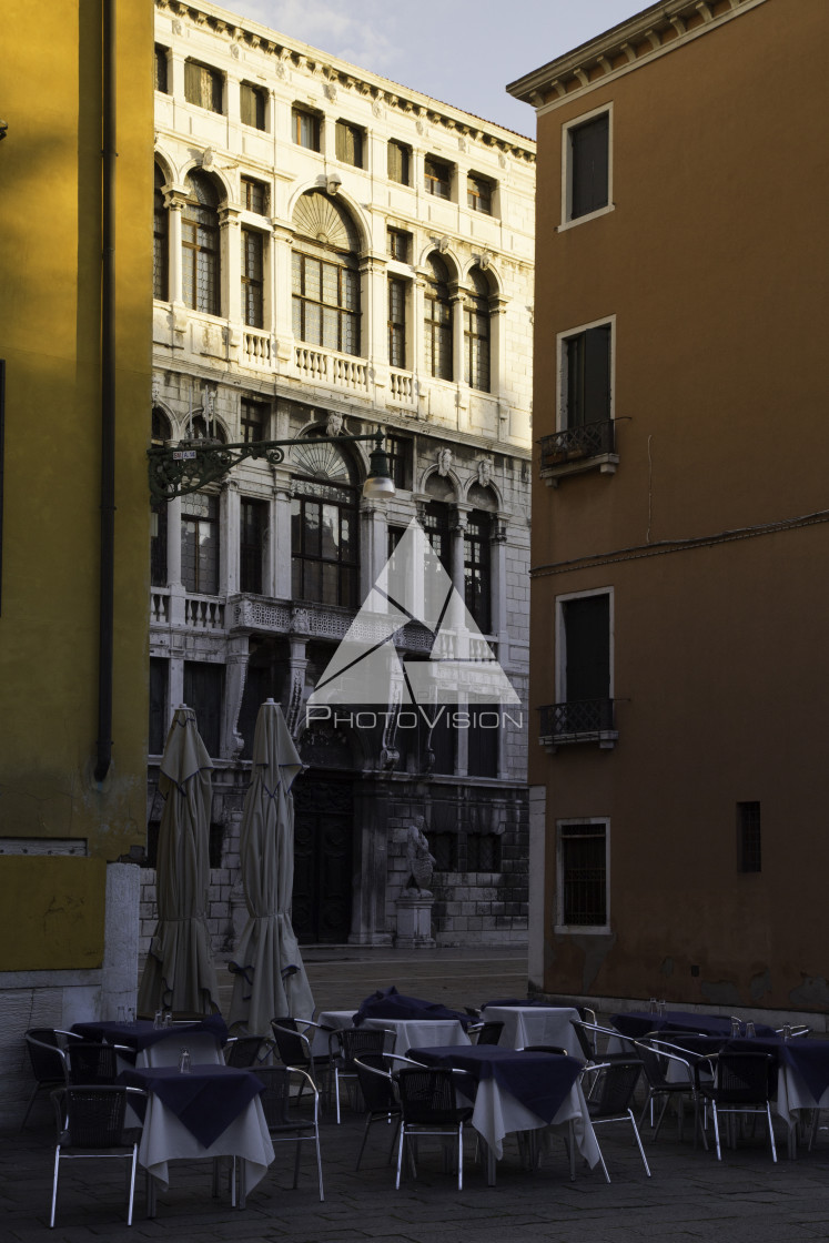 "Narrow alley in Venice" stock image