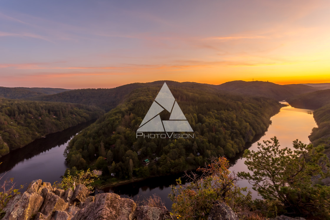 "Evening over the river" stock image