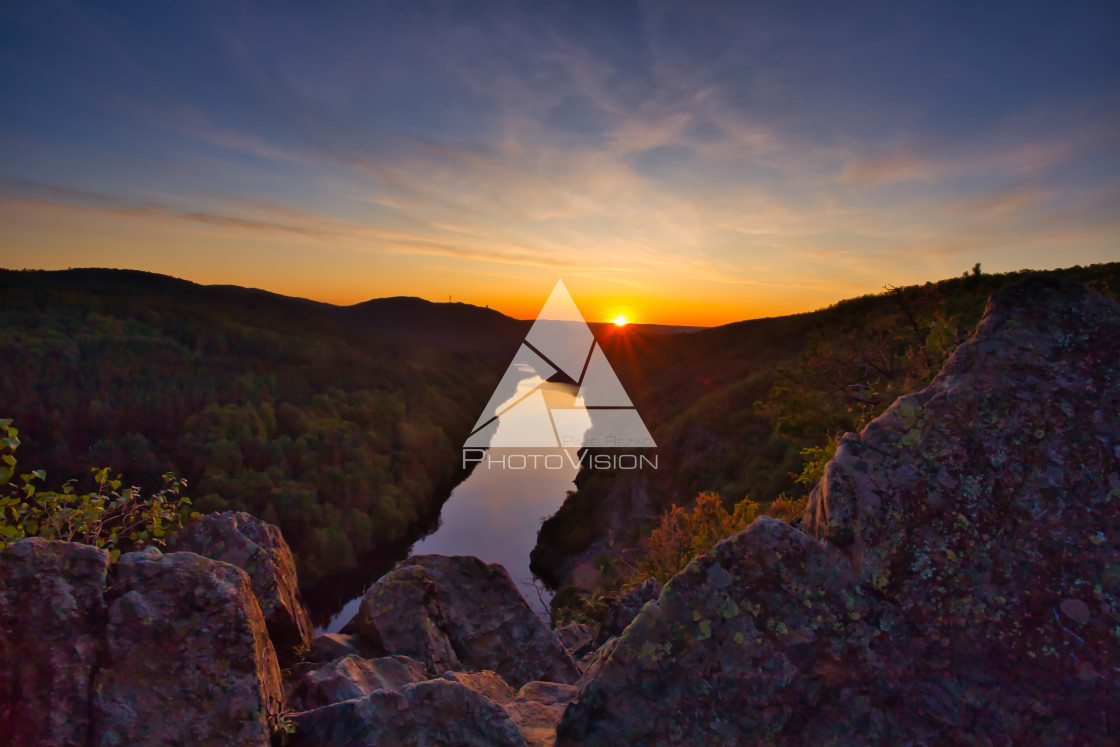 "Evening over the river" stock image