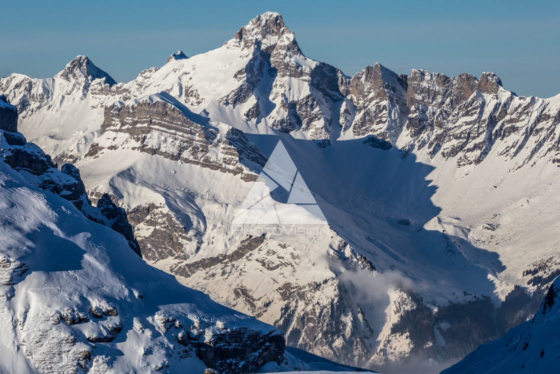 "Winter day with blue sky in Alps" stock image