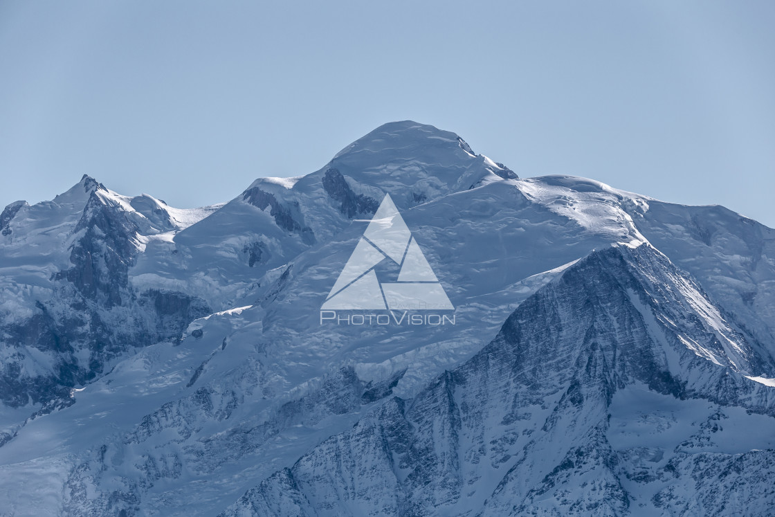 "Top of Mont Blanc in winter" stock image