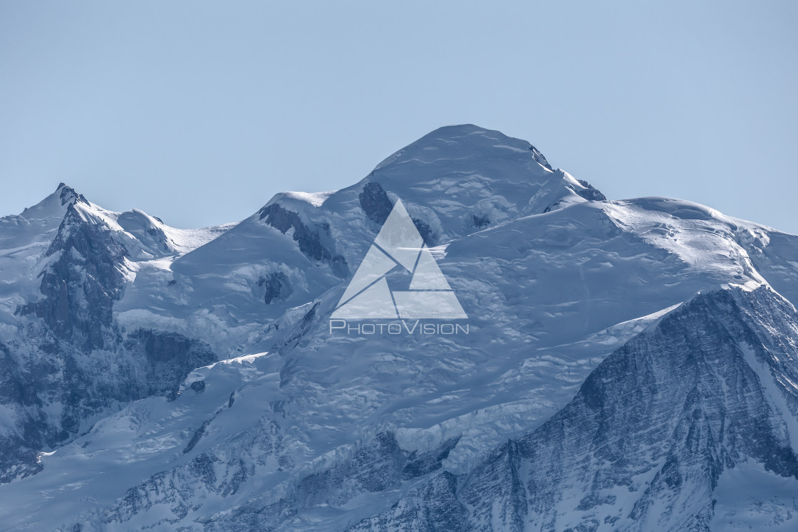 "Top of Mont Blanc in winter" stock image