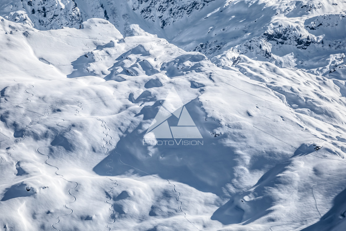 "Glacial and rocky plains around Mont Blanc" stock image