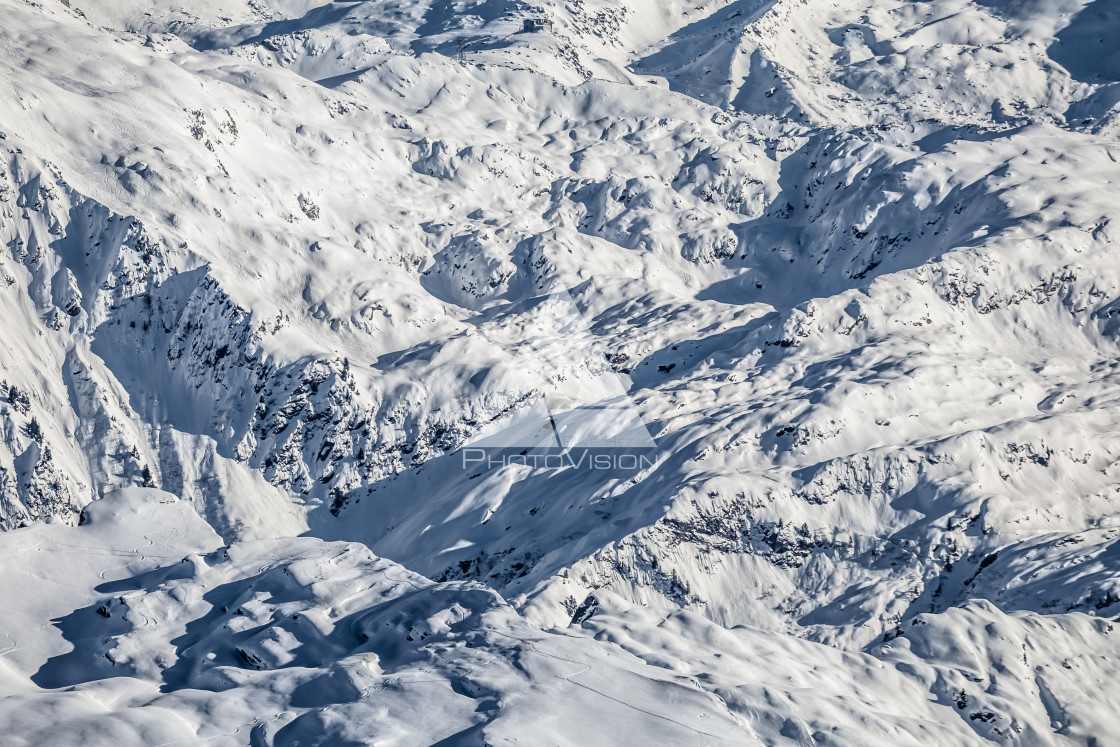 "Glacial and rocky plains around Mont Blanc" stock image