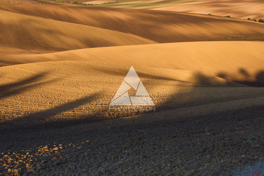 "Autumn light and shadow in countryside" stock image