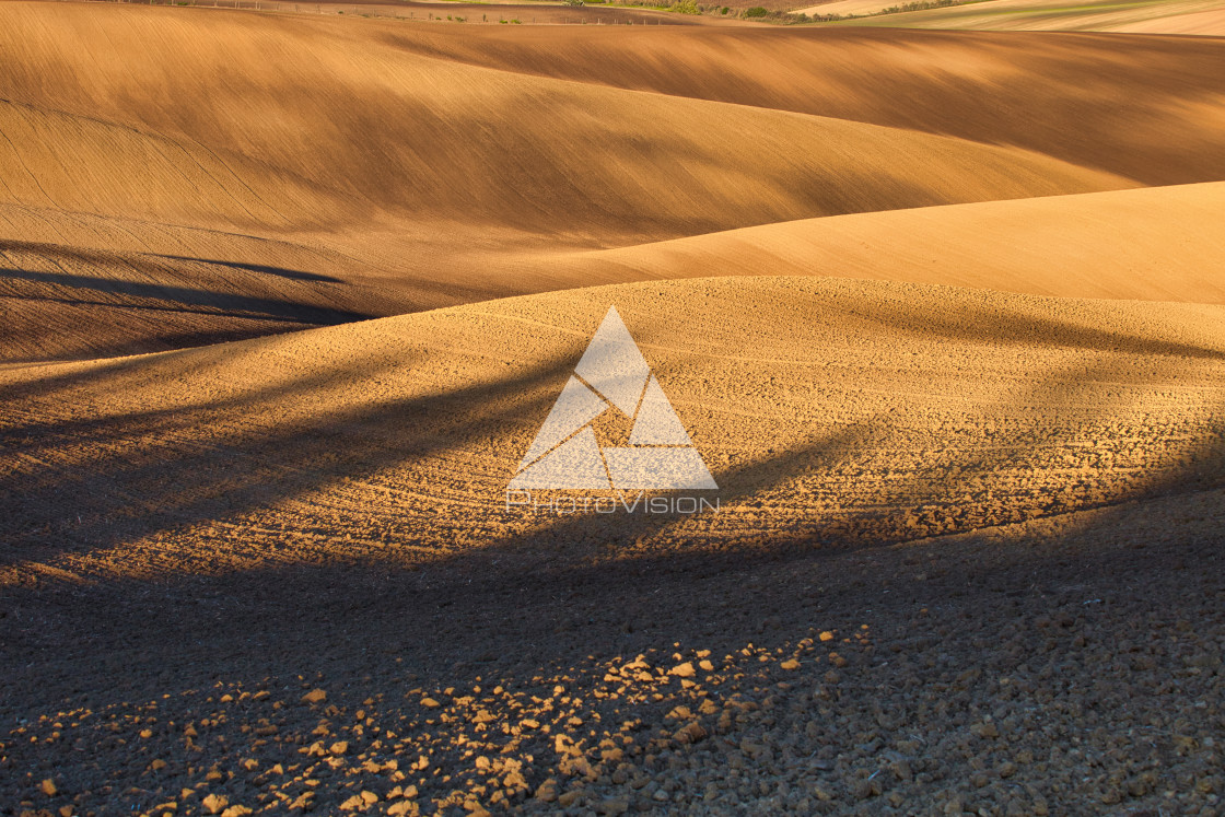 "Autumn light and shadow in countryside" stock image