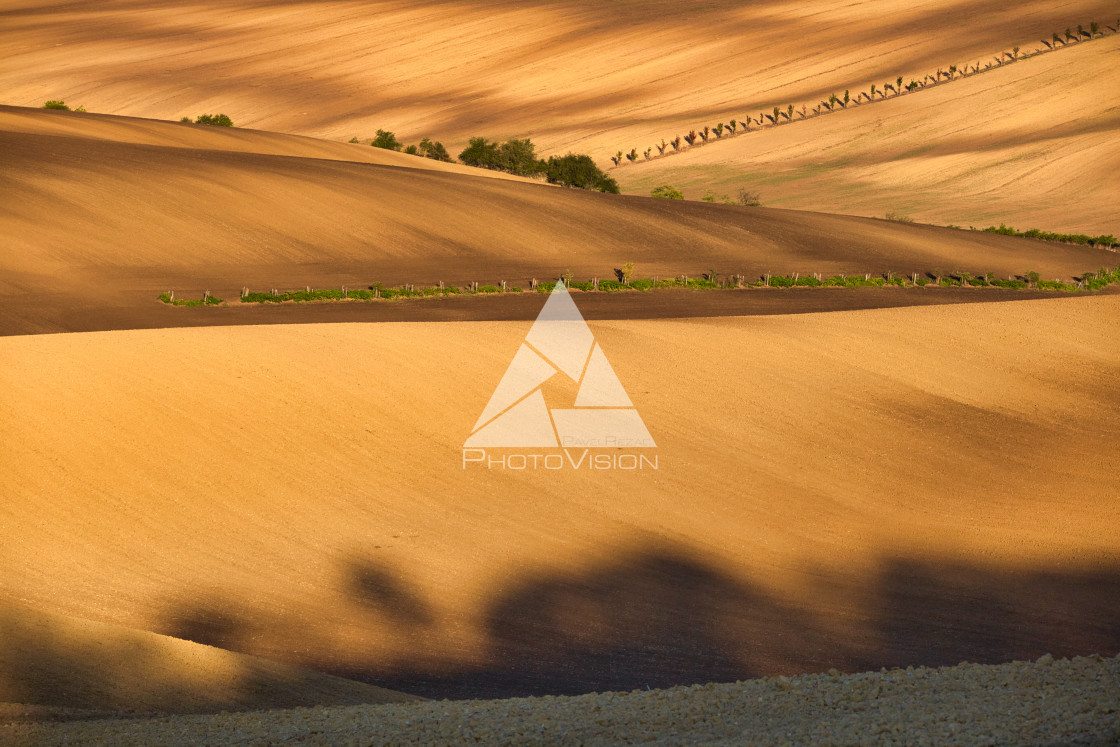 "Autumn light and shadow in countryside" stock image