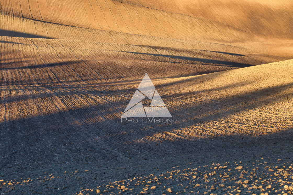 "Autumn light and shadow in countryside" stock image