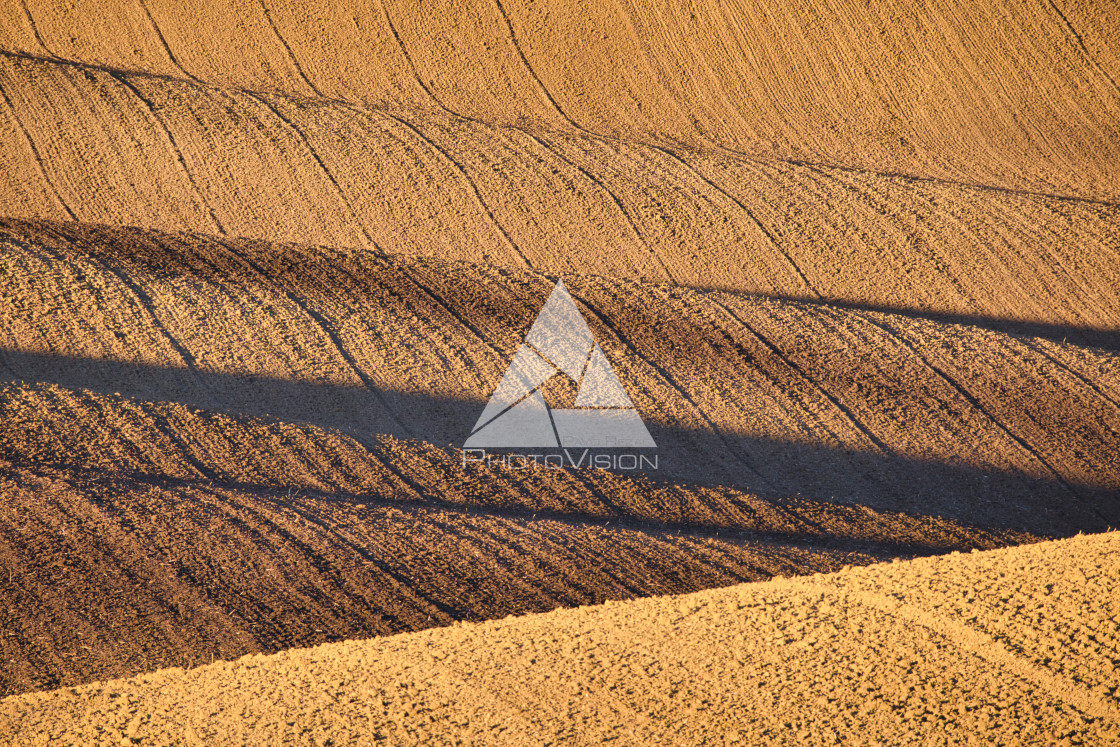 "Autumn light and shadow in countryside" stock image