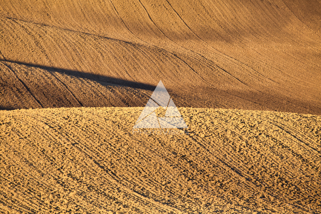 "Autumn light and shadow in countryside" stock image