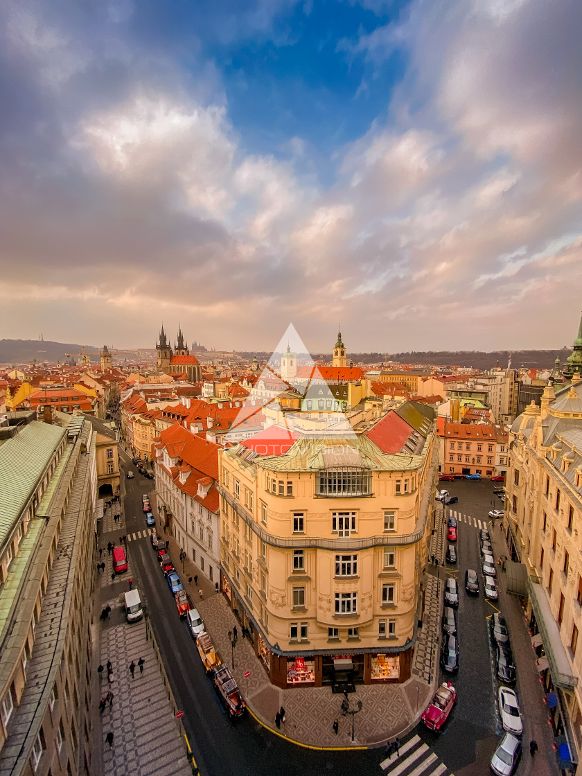 "Prague from above" stock image