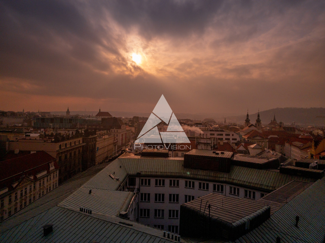 "Prague from above" stock image