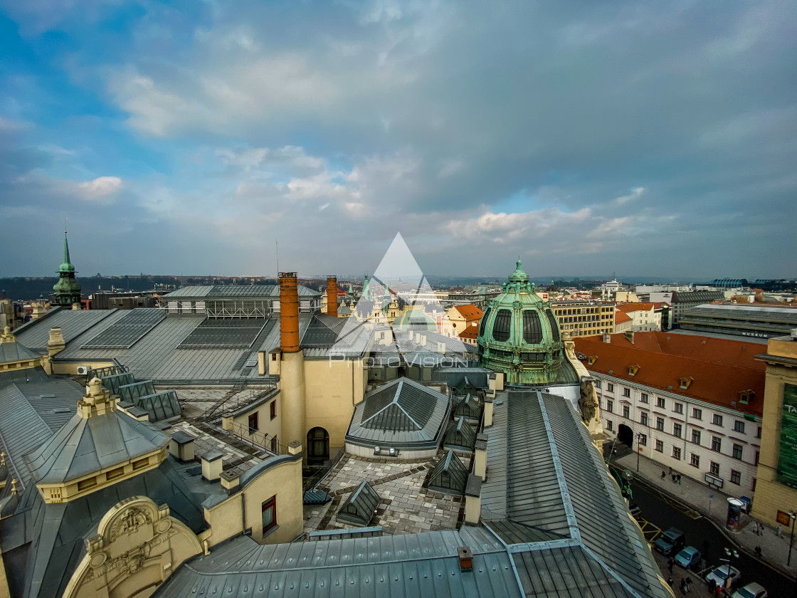 "Prague from above" stock image