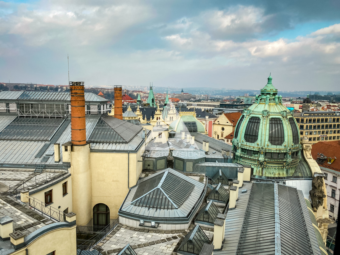 "Prague from above" stock image