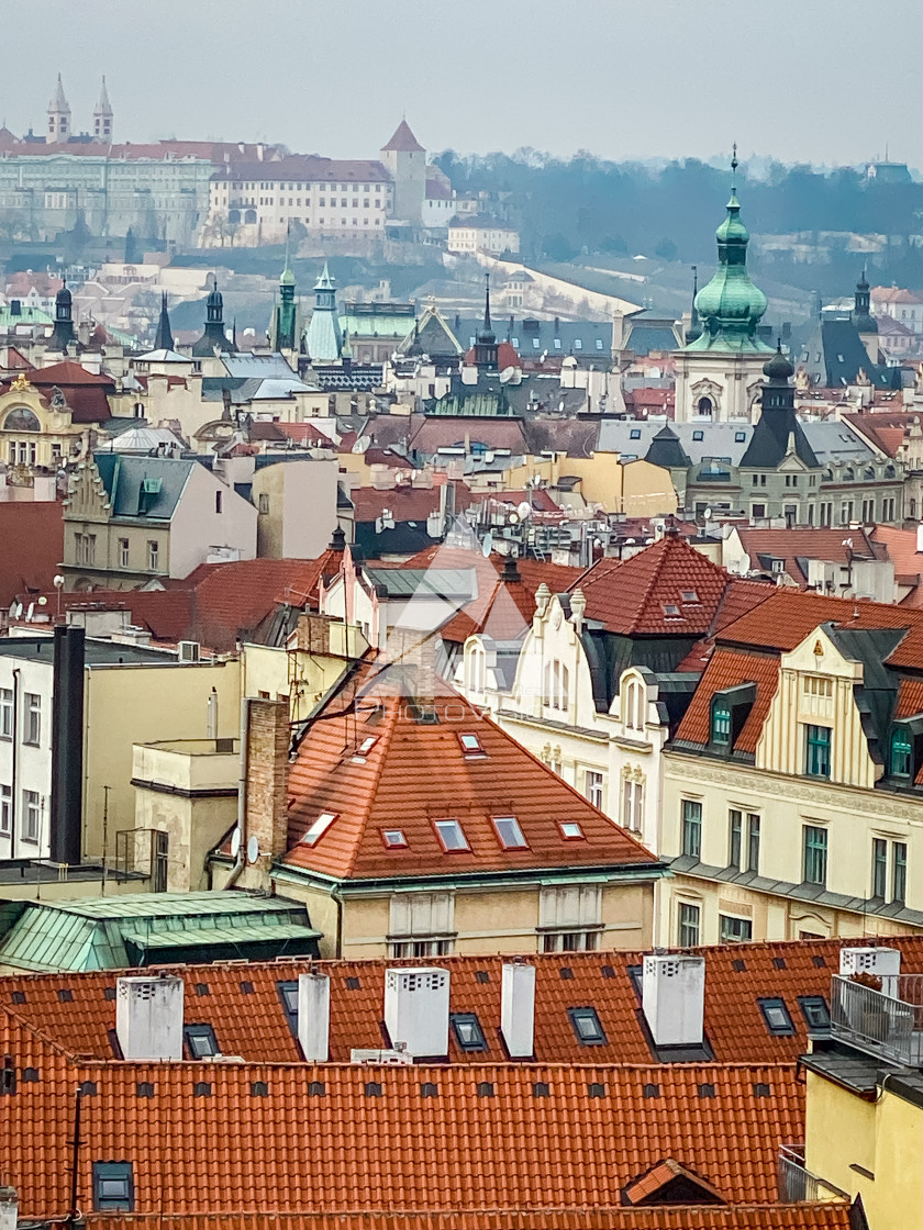 "Prague from above" stock image