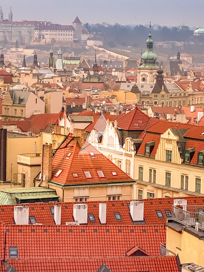 "Prague from above" stock image