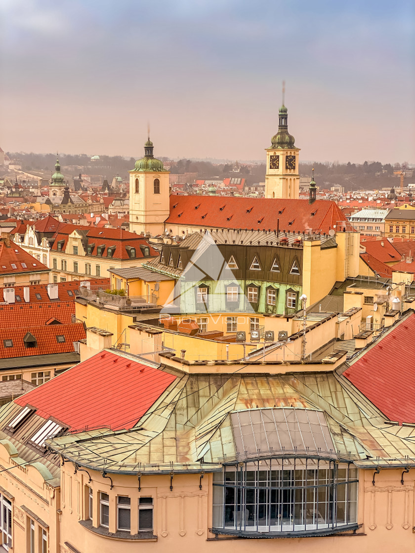 "Prague from above" stock image