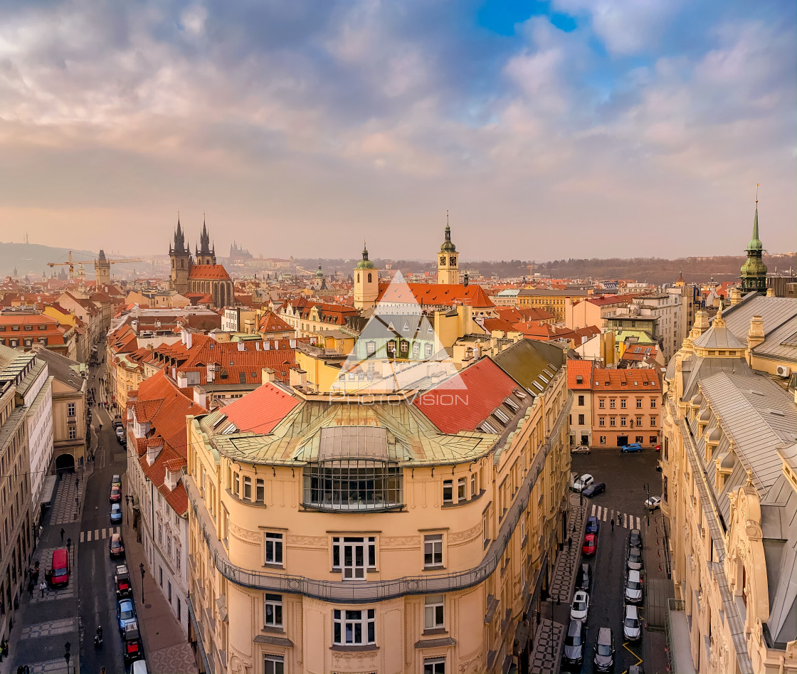 "Prague from above" stock image