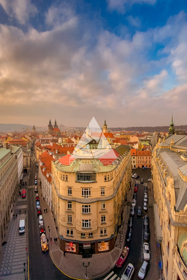 "Prague from above" stock image