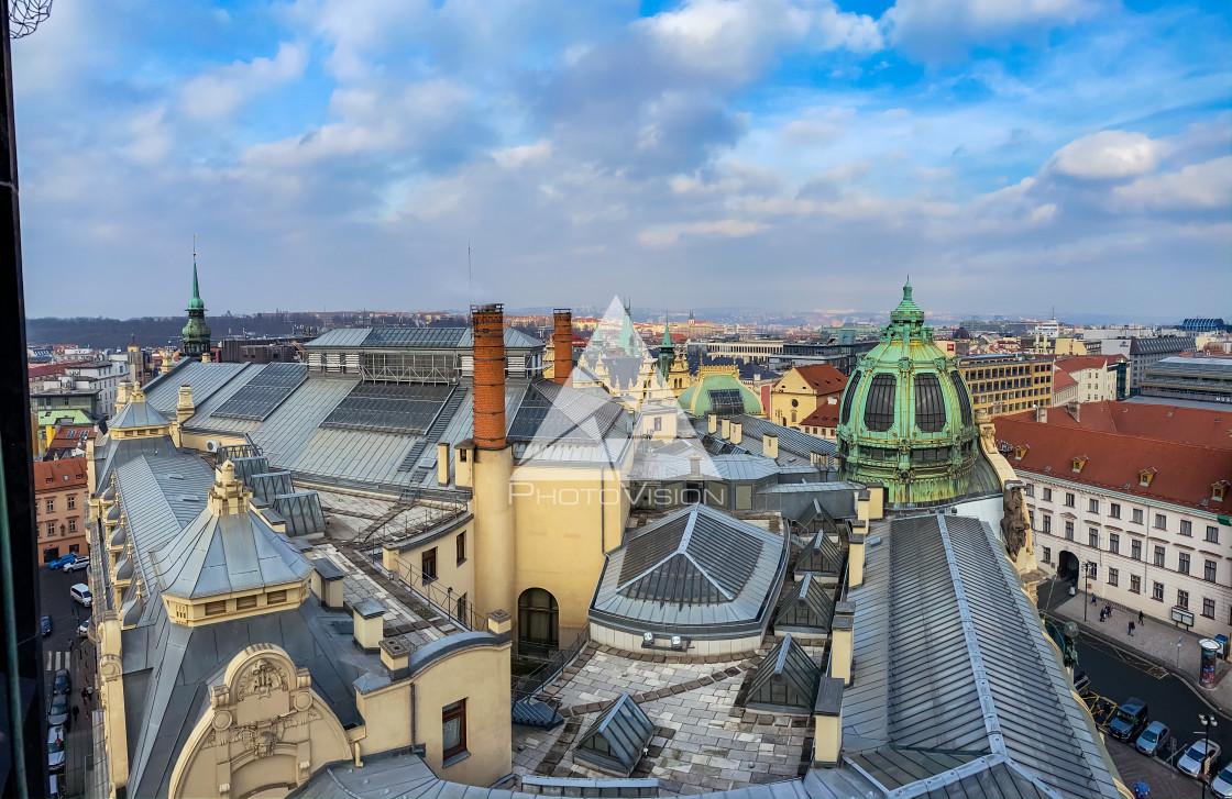 "Prague from above" stock image