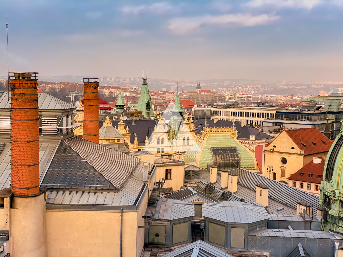 "Prague from above" stock image