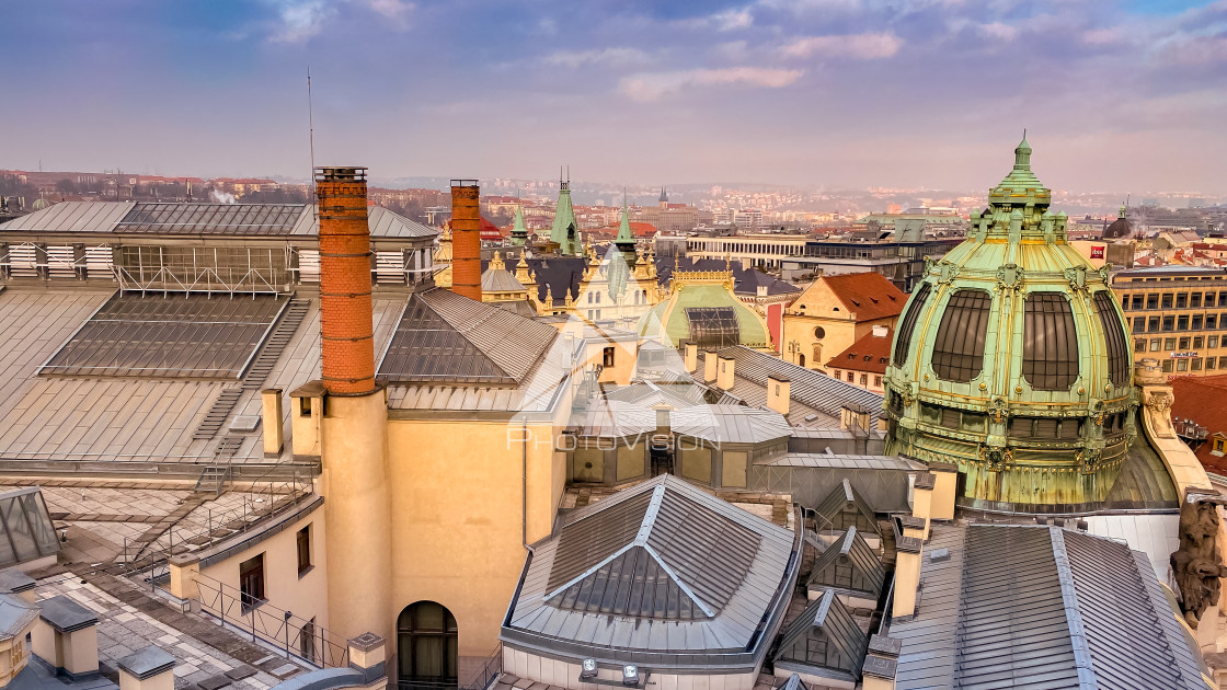 "Prague from above" stock image