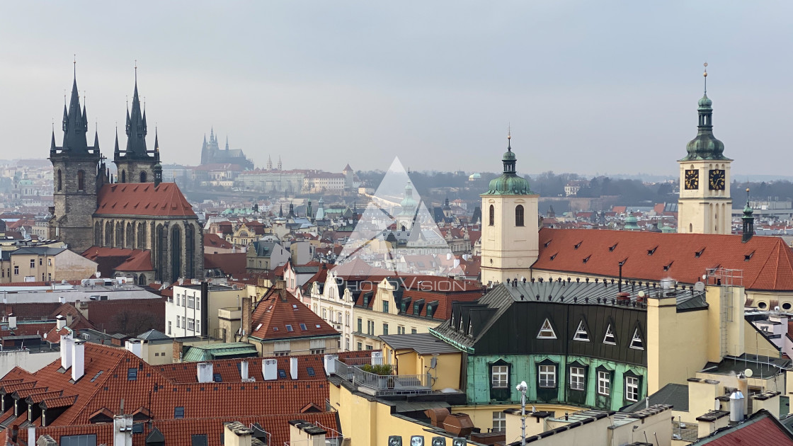 "Prague from above" stock image