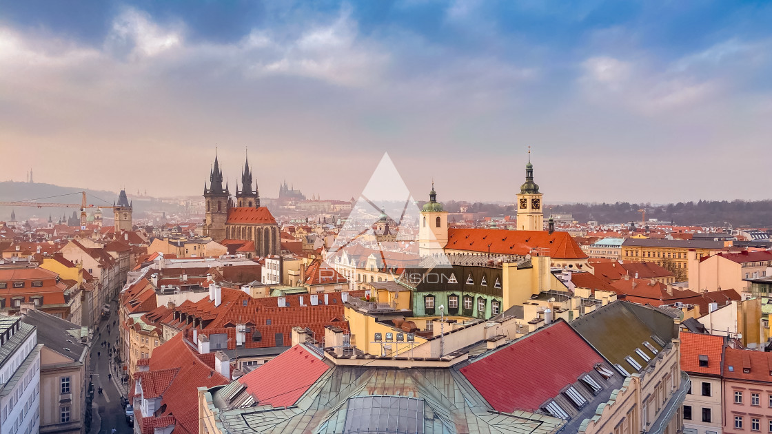 "Prague from above" stock image