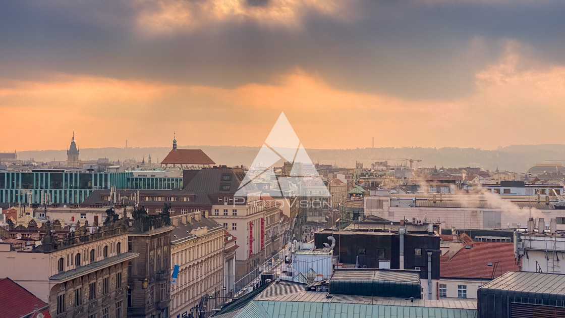 "Prague from above" stock image