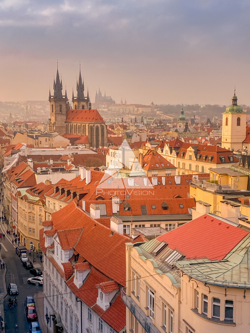 "Prague from above" stock image