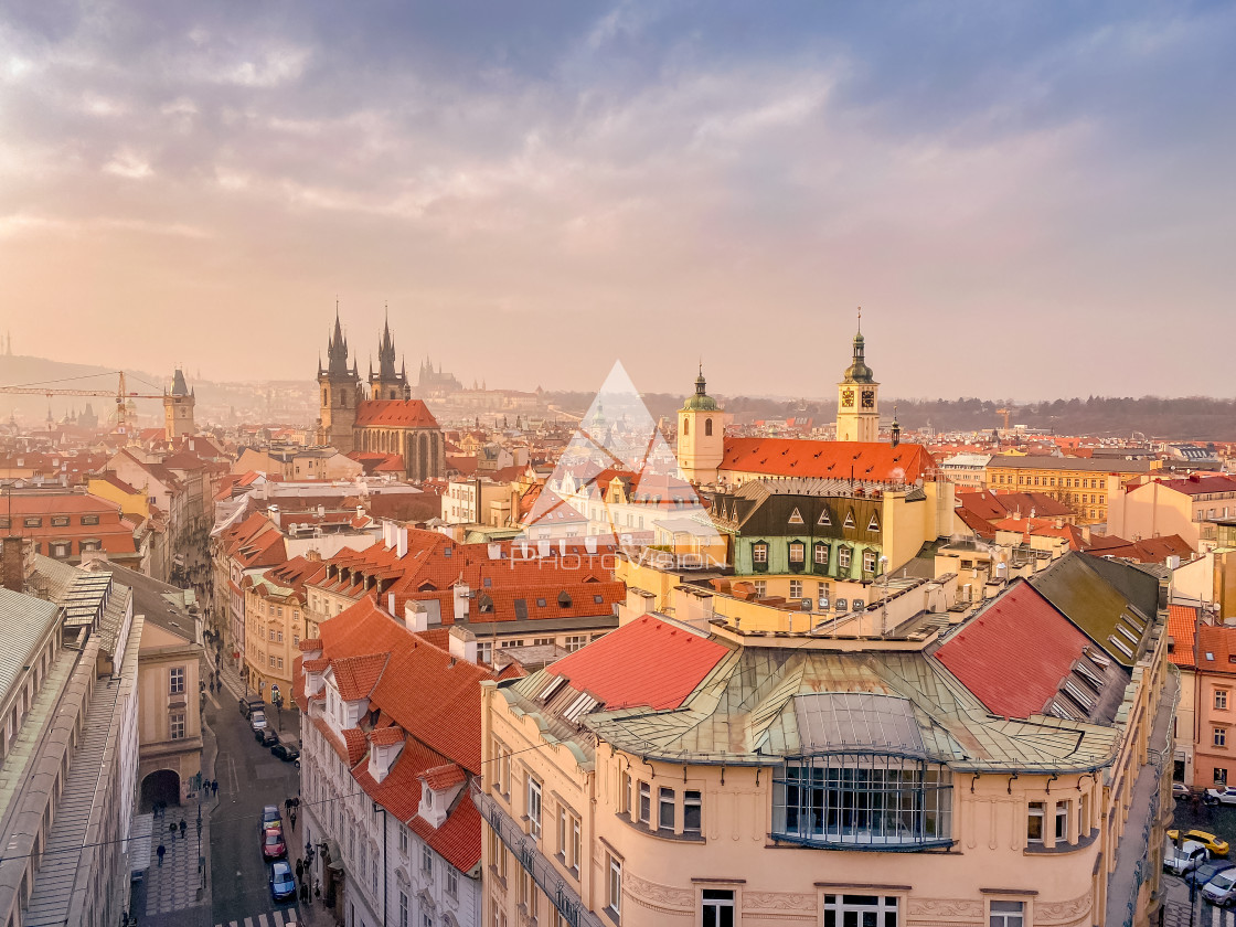 "Prague from above" stock image