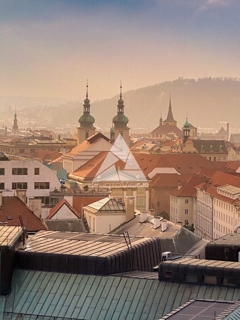 "Prague from above" stock image