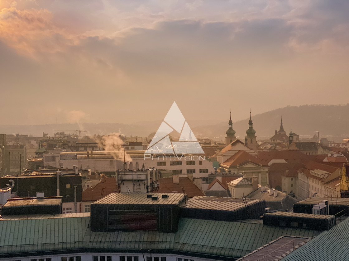 "Prague from above" stock image