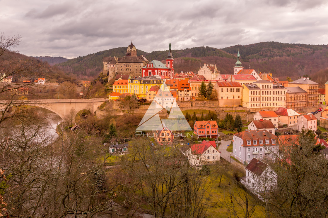 "Historic town Loket, Bohemia" stock image