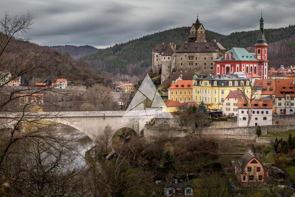 "Historic town Loket, Bohemia" stock image