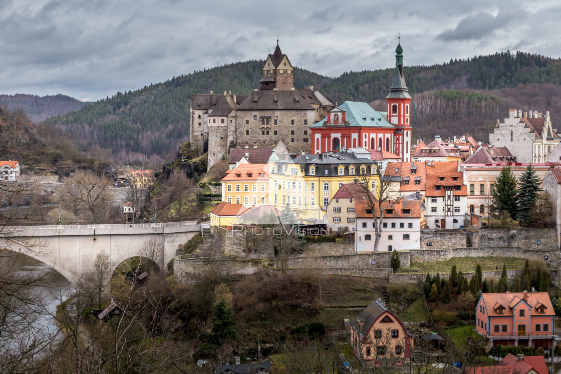 "Historic town Loket, Bohemia" stock image